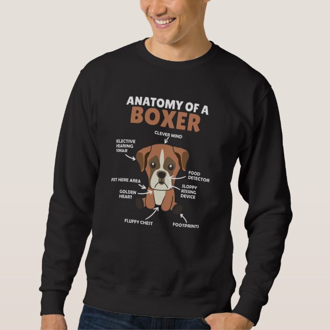 Moletom Anatomia De Um Cachorro Doce Boxer (Frente)