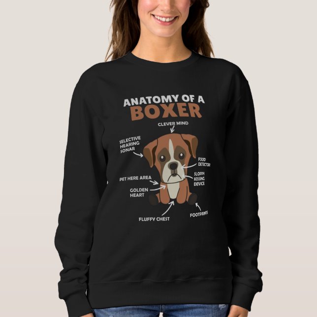 Moletom Anatomia De Um Cachorro Doce Boxer (Frente)