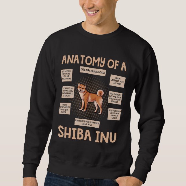 Moletom Anatomia De Um Presente Engraçado Shiba Inu (Frente)