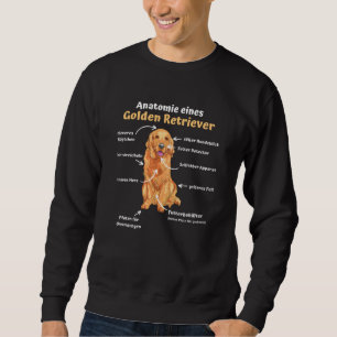Moletom Anatomia De Um Retriever Ouro Cães Doces Engraçado