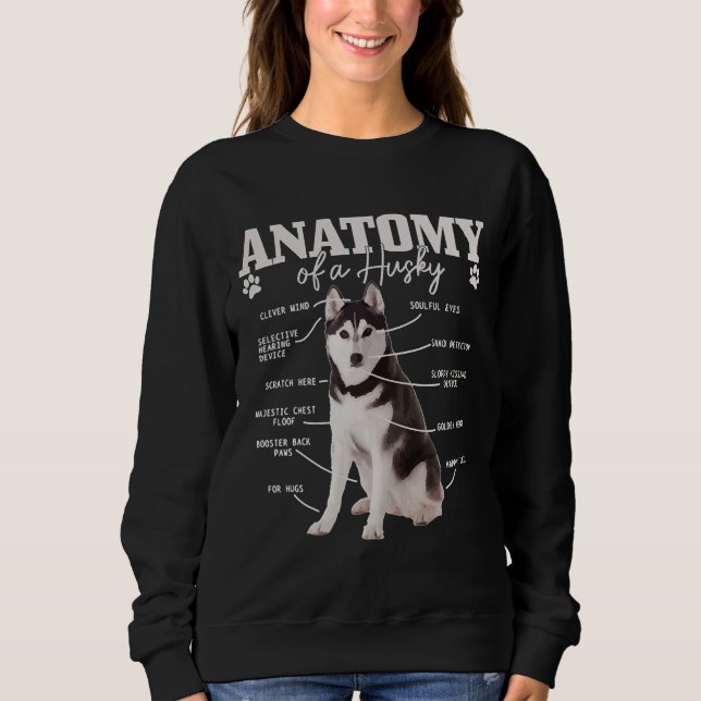 Moletom Anatomia De Um Rouco De Cachorro Bonito E Engraçad (Frente)
