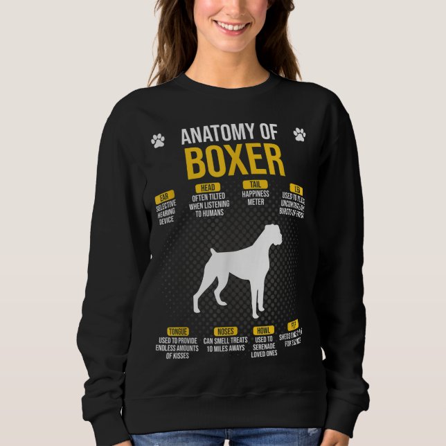 Moletom Anatomia Do Cachorro-Boxer (Frente)