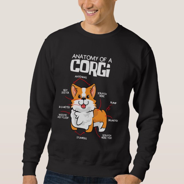Moletom Anatomia Do Cachorro Corgi (Frente)