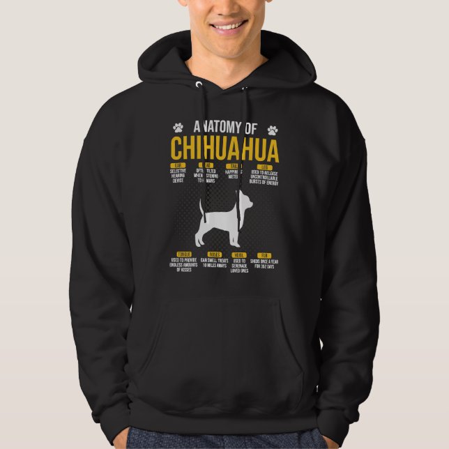 Moletom Anatomia Do Cão Chhuahua Engraçado (Frente)