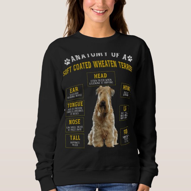 Moletom Anatomia, Mole Coated Wheaten Terrier Para Homens (Frente)