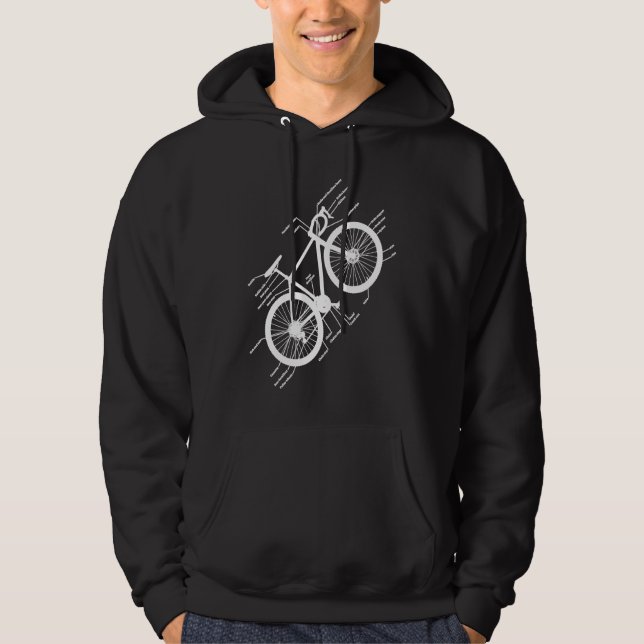 Moletom Anatomia MTB Peças de Bicicleta de Montanha Ciclis (Frente)