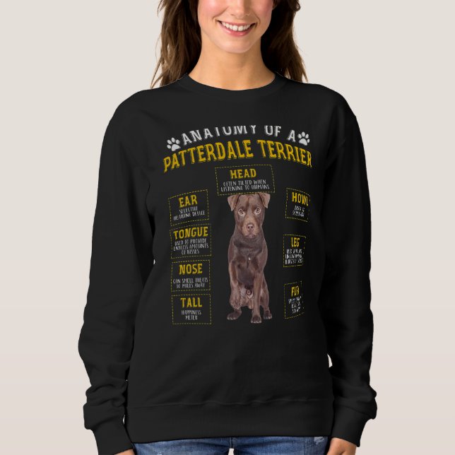 Moletom Anatomia Patterdale Terrier Para Homens (Frente)