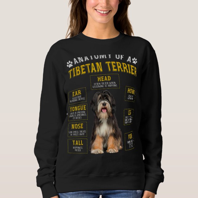 Moletom Anatomia Tibetano - Terrier para homens (Frente)