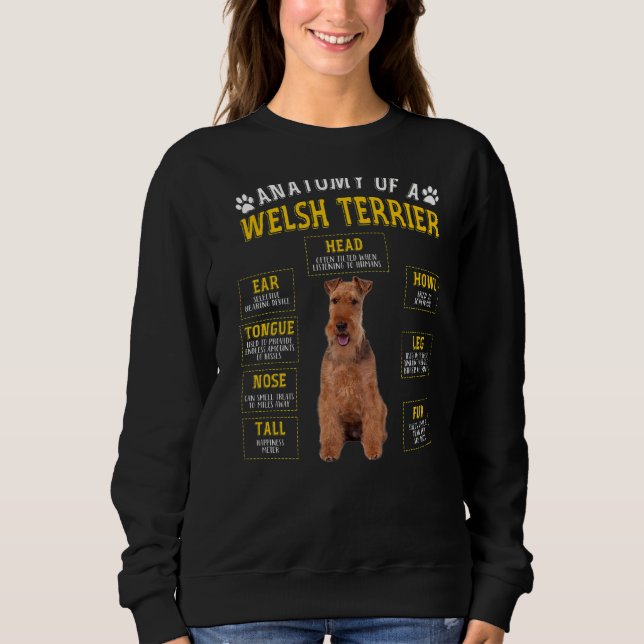 Moletom Anatomia Welsh Terrier Para Homens (Frente)