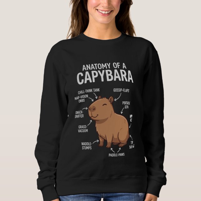 Moletom Anatomy of A Capybara Funny Capybara Lover (Frente)