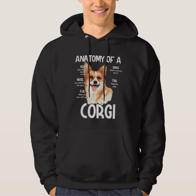 Moletom Anatomy Of A Corgi For Dog Lovers (Frente)