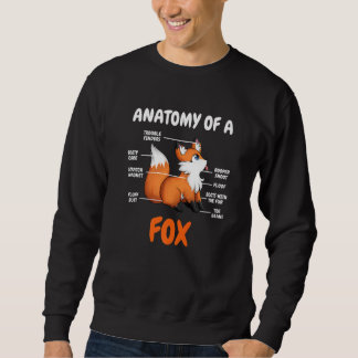 Moletom Anatomy Of a Fox  animal Sweet carnivore Fox