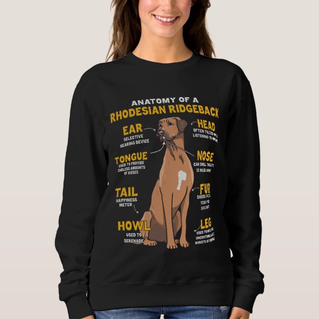 Moletom Anatomy Of A Rhodesian Ridgeback For Dog (Frente)