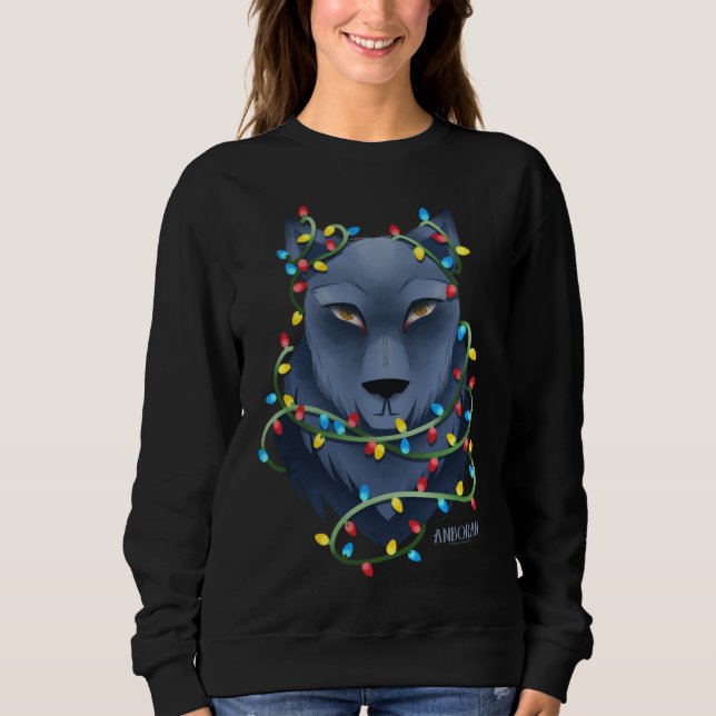 Moletom Anboran Christmas Wolf Lights Tangle (Frente)