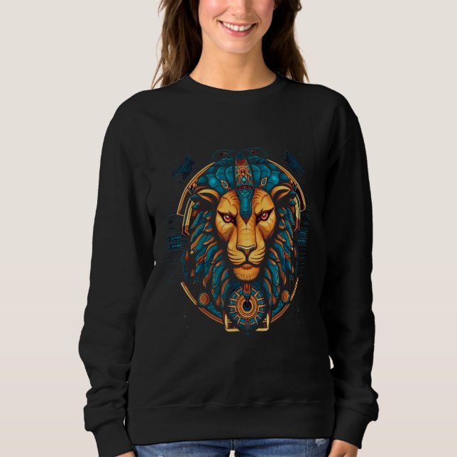 Moletom Ancient Egypt Style Leo Zodiac Design (Frente)