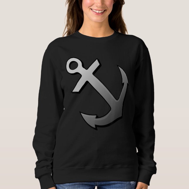 Moletom Âncora Marítimo Navio Âncora Barco Âncora Mar Cost (Frente)
