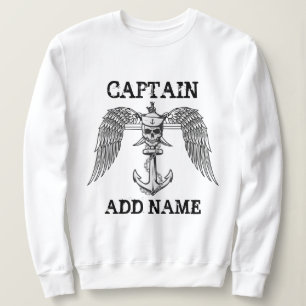 Moletom Âncora personalizada de nome do capitão do navio