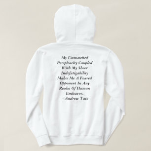 Moletom Andrew Tate Hoodie/Custom Designed/Quote por A.Tat