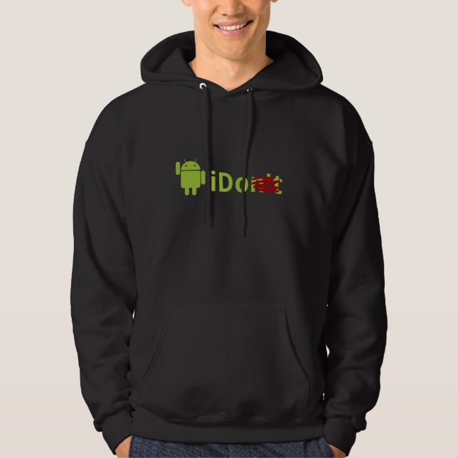 Moletom Android Hoodie Preto (Frente)