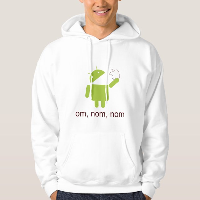 Moletom android > maçã (hoodie leve) (Frente)