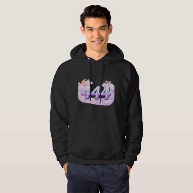 Moletom Angel Number 444 Hoodie – Simple Elegant Design (Frente Completa)