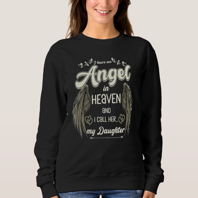 Moletom Angel Wings Heaven Daughter Funeral Memorial (Frente)
