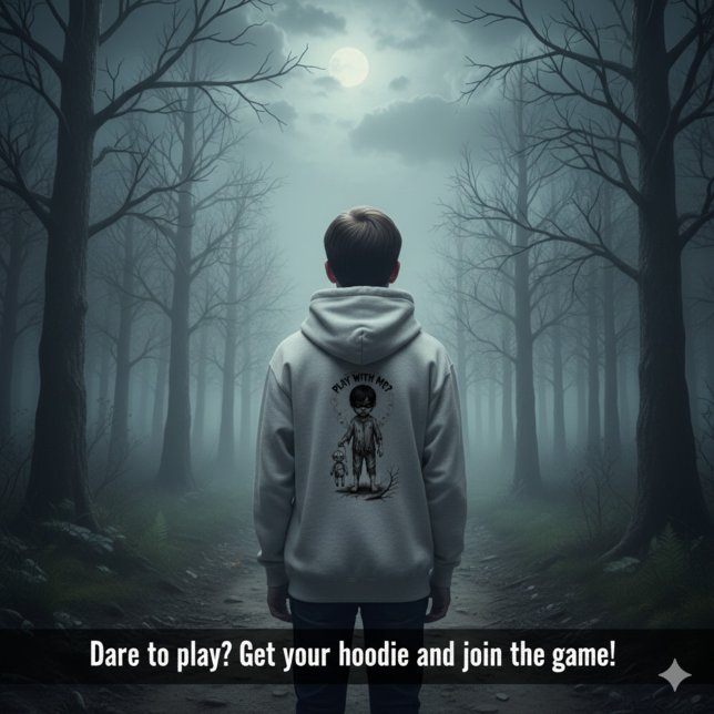 Moletom Angry Child Horror Tee with Creepy Doll (Dark Horror Child Tee with Creepy Doll
)