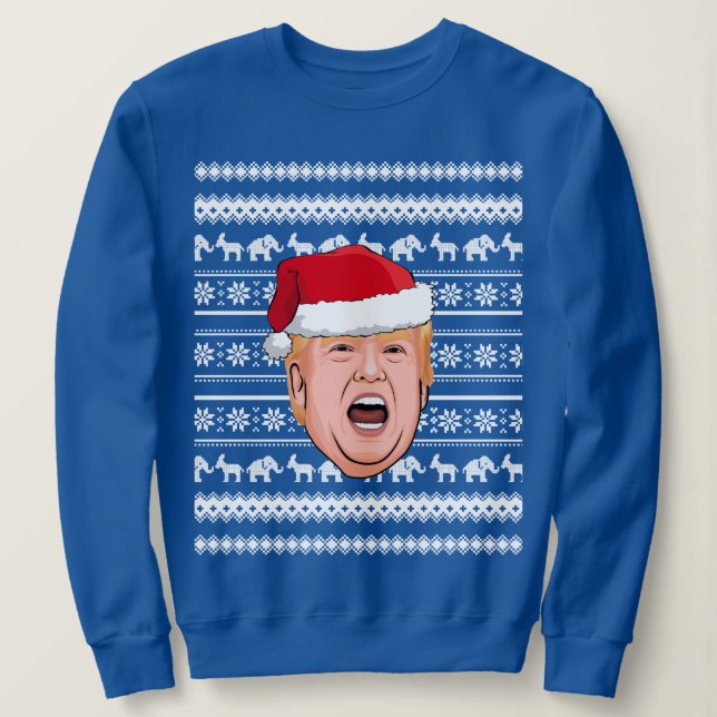 Moletom Angry Donald Trump Christmas (Frente do Design)