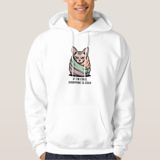 Moletom Angry Sphynx Cat Cold Humor Cartoon Art