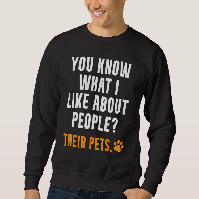 Moletom Animais Dizendo Que Gosto De Animais (Frente)