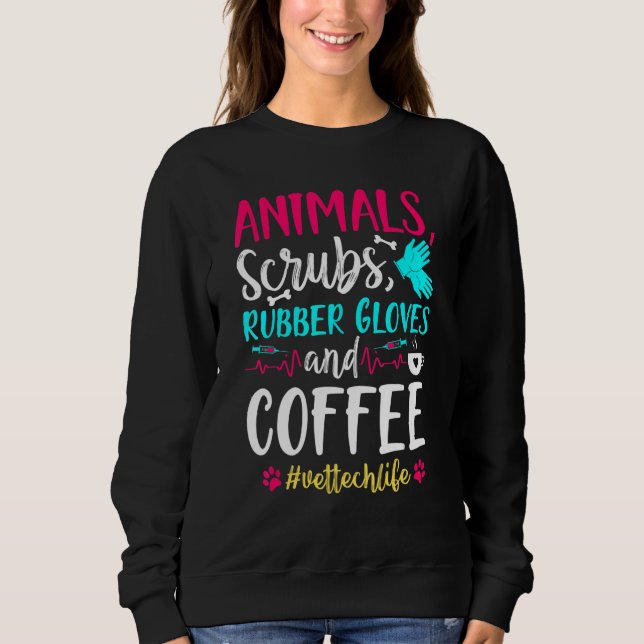 Moletom Animais esfregam luvas Vet Tech Veterinarians Stud (Frente)