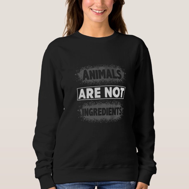 Moletom Animais Não São Ingredientes Comida Vegana Vida Sa (Frente)
