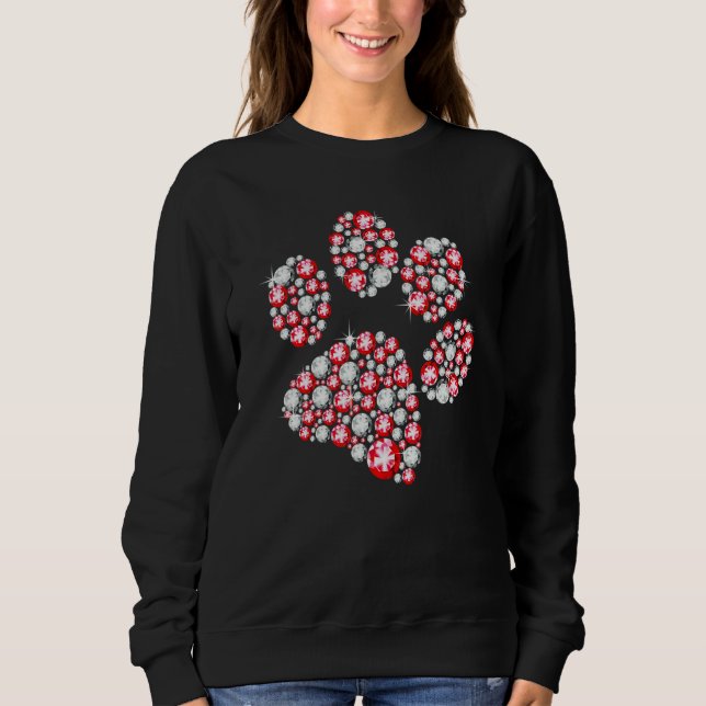 Moletom Animal Rescue Shirt Dog Paw Print Heart For Valent (Frente)