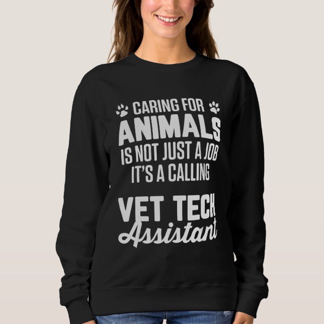 Moletom Animal Vet Tech Assistant Veterinary Receptionist  (Frente)