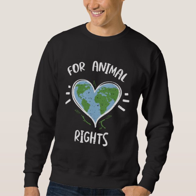 Moletom Animals for Animal Rights  Earth Day Sayings (Frente)