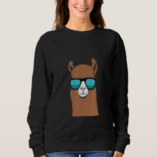 Moletom Animals Graphic  Alpaca Wearing Sunglasses 1