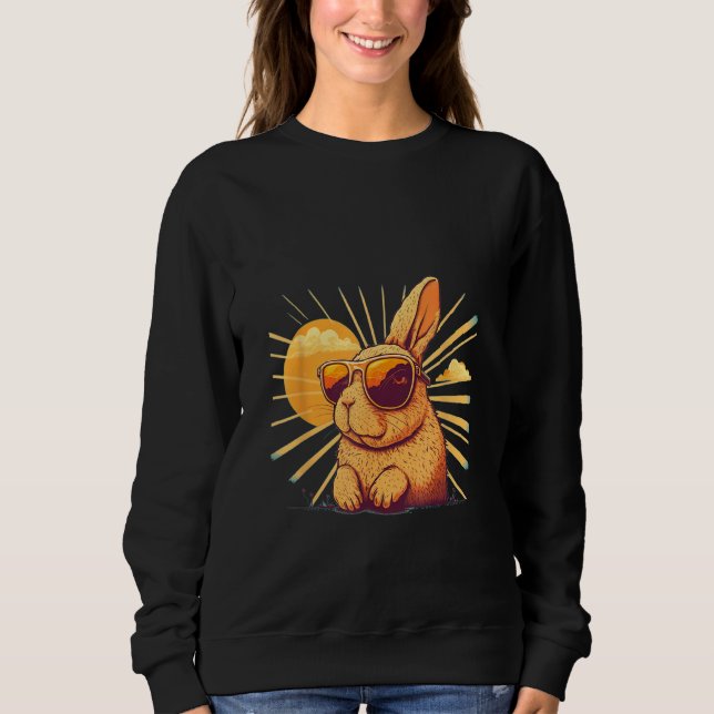 Moletom Animals Graphic  Bunny Wearing Sunglasses 1 (Frente)