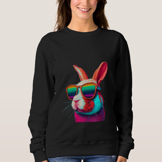 Moletom Animals Graphic  Bunny Wearing Sunglasses 3 (Frente)