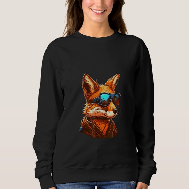 Moletom Animals Graphic  Fox Wearing Sunglasses 4 (Frente)