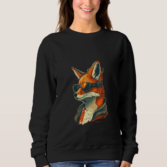 Moletom Animals Graphic  Fox Wearing Sunglasses 5 (Frente)