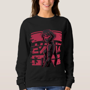 Moletom Anime Cyberpunk Arte Glitch Garota Android Cyberpu