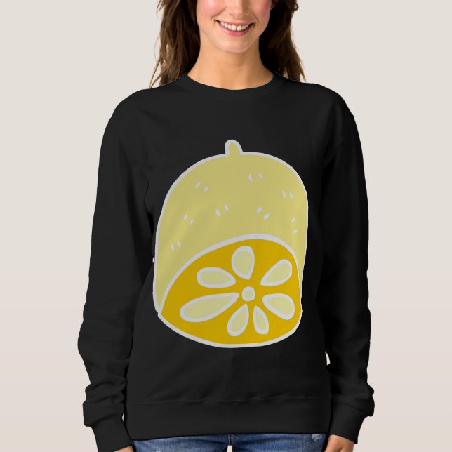 Moletom Anime Kawaii, Comida de limão-branco-amarelo (Frente)