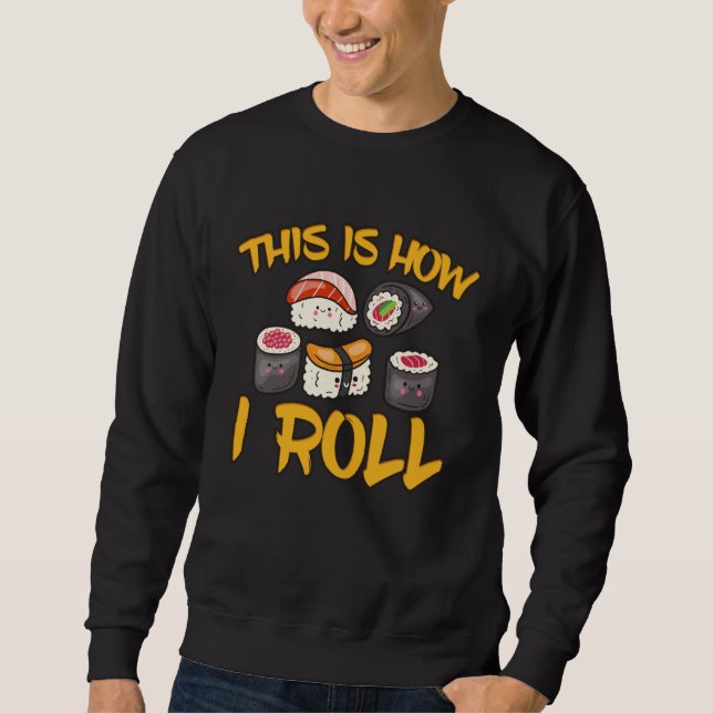 Moletom Anime Lover, Kawaii Japanese Food How I Roll Sushi (Frente)