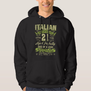 Moletom aniversário de 21 anos Italiano De 21 Anos De Idad