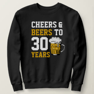Moletom aniversário de 30 anos para saudações e cerveja