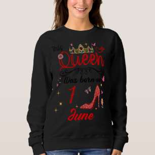 Moletom Aniversário de 7 de Junho Esta Rainha Foi Nascer N