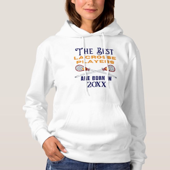 Moletom Aniversário do Ano de Nascimento do Lacrosse Perso (Frente)