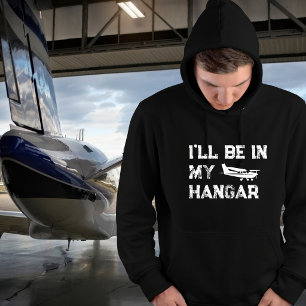 Moletom Aniversário Engraçado ‘Estarei no hangar’ Piloto d