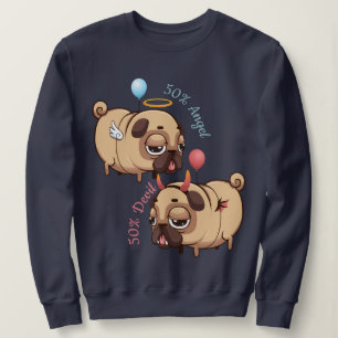 Moletom Anjo/Diabo de Pug Bonito