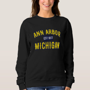 Moletom Ann Arbor Michigan Fofo MI Estado Amor Família Esp
